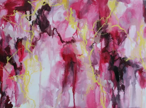 Untitled (4 of 6), Oil pastel, Acrylic ink on paper 310 g/m², 36 x 48 cm each, 2025 — from the "Chopin" series