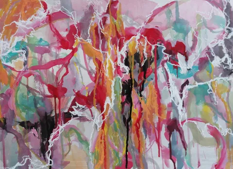 Untitled (5 of 6), Oil pastel, Acrylic ink on paper 310 g/m², 36 x 48 cm each, 2025 — from the "Chopin" series