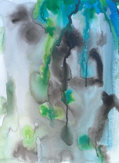 Untitled (1 of 3), Acrylic ink on paper 310 g/m², 36 x 48 cm each, 2025 — from the "Chopin" series