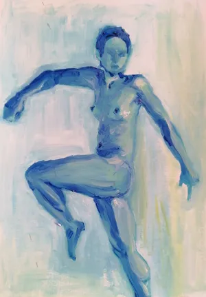 Collage II of 9 'Dance', detail 7 of 9, Oil and Acrylic on paper, 80 x 57 cm, 2024 — from the "Dance (Hani-mation)" series