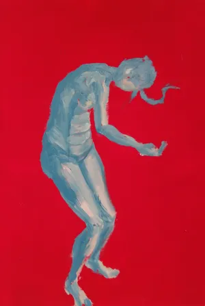 Collage I of 9 'Dance', detail 2 of 9, Oil and Acrylic on paper, 80 x 57 cm, 2024 — from the "Dance (Hani-mation)" series