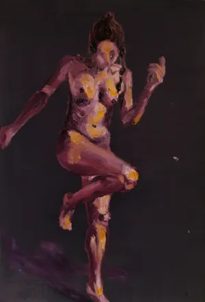 Collage I of 9 'Dance', detail 4 of 9, Oil and Acrylic on paper, 80 x 57 cm, 2024 — from the "Dance (Hani-mation)" series