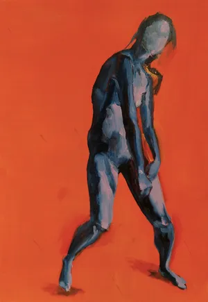 Collage I of 9 'Dance', detail 9 of 9, Oil and Acrylic on paper, 80 x 57 cm, 2024 — from the "Dance (Hani-mation)" series