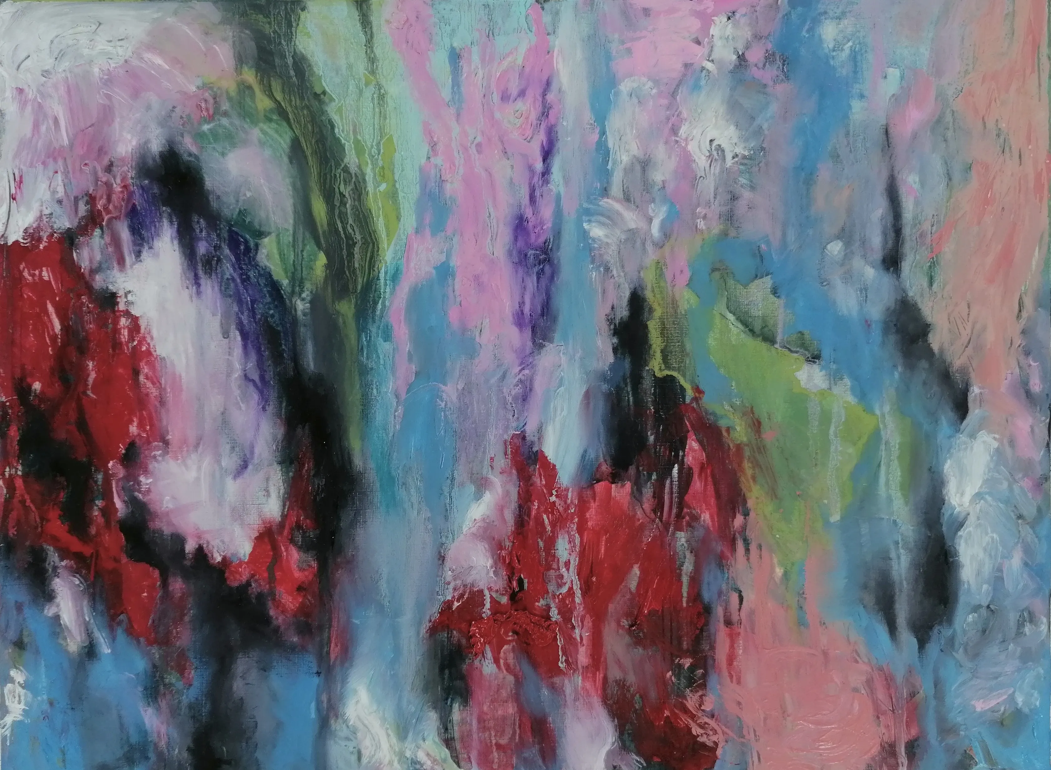 Emotions I, Oil & Acrylic on 330g/m² paper, 36 x 48 cm each (Unframed), 2025 — from the "EchoesəvYourFace" series