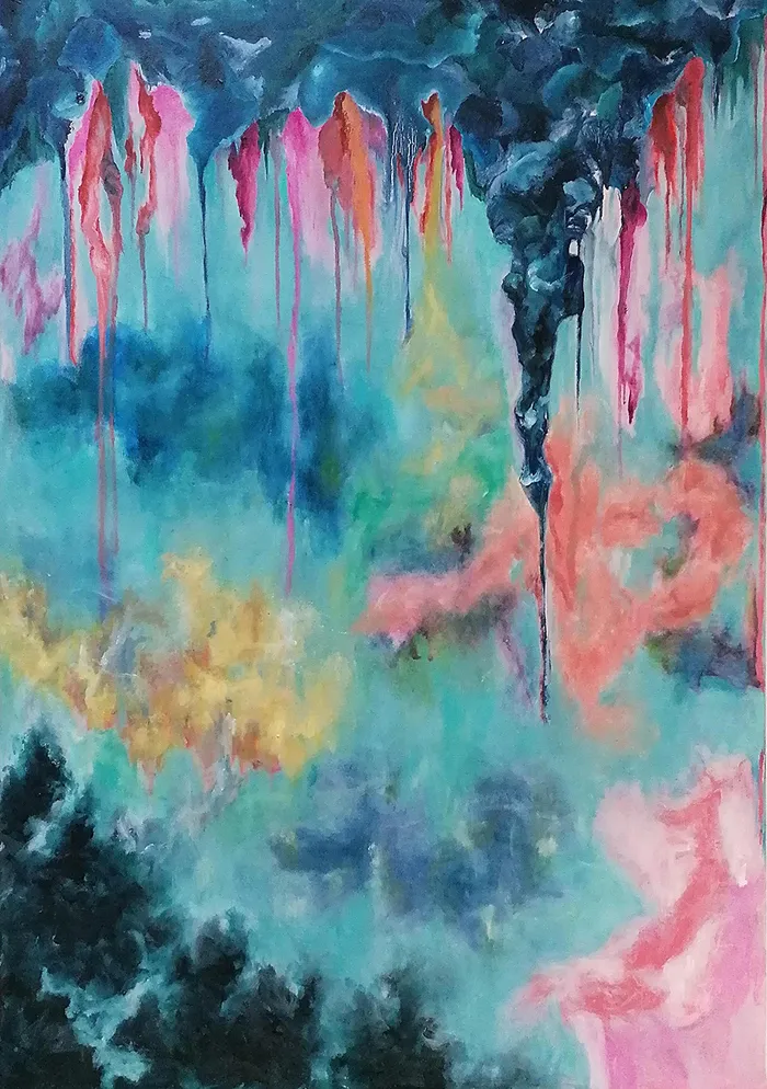 The Misty Heaven IV-I, Oil on canvas, 100 x 70 cm, 2024 — from the "The Misty Heaven" series